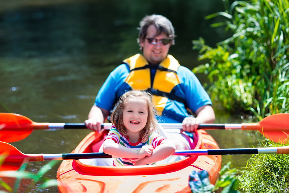 Father Son Kayaking